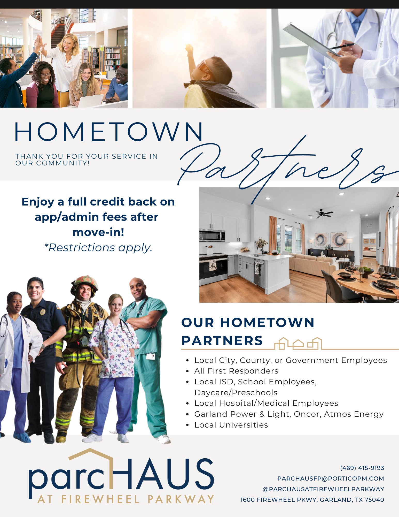 parc haus home town partners flyer at The parcHAUS at Firewheel Parkway